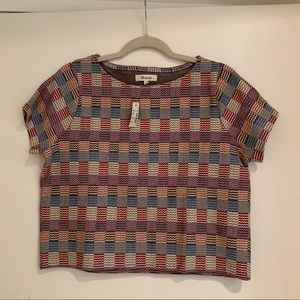 Madewell boxy crop blouse